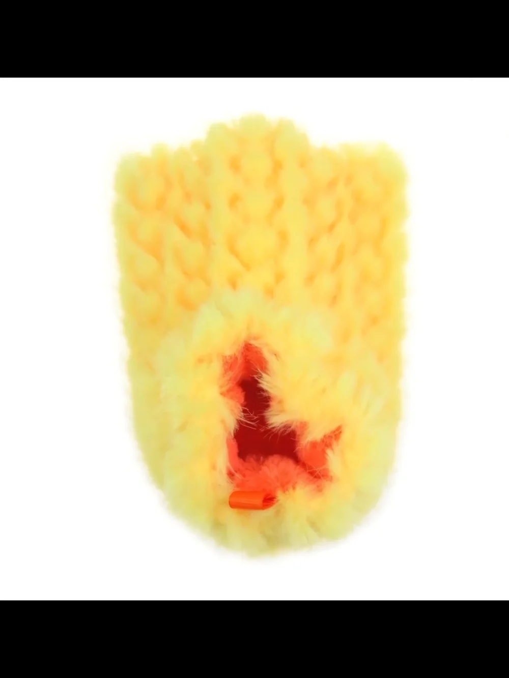 wonder nation Yellow Fuzzy Duck Foot Childrens Slippers Sz 5-6